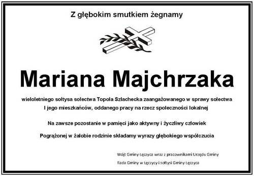 Nekrolog sołtysa Mariana Majchrzaka